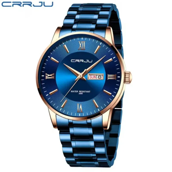 Blue CRRJU 2175 Men Day & Date Gents Watch