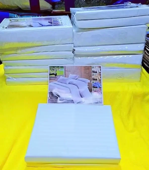 Striped Cotton Bedsheet Set