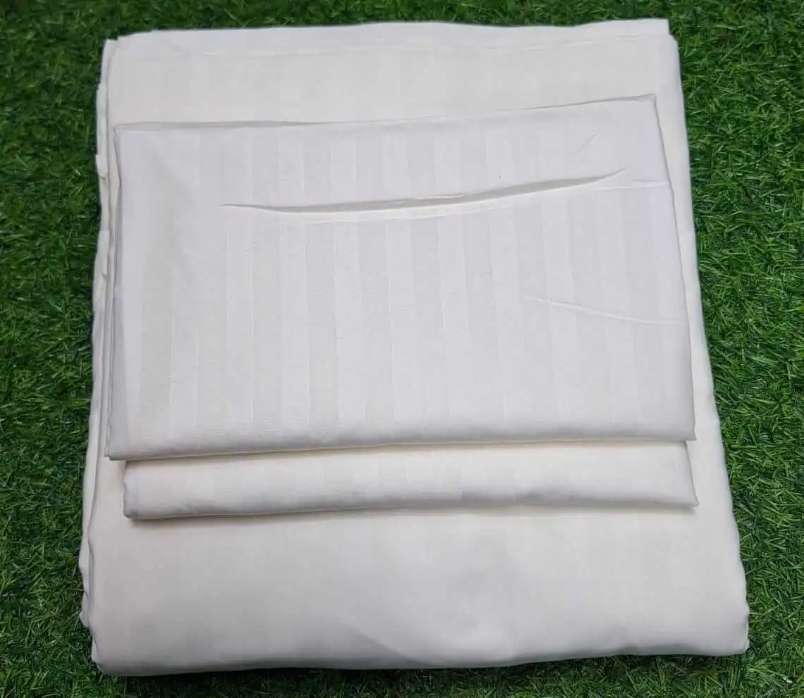 Striped Cotton Bedsheet Set